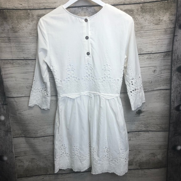 Dolce Vita White Eyelet A Line Mini Dress Medium - Picture 12 of 15